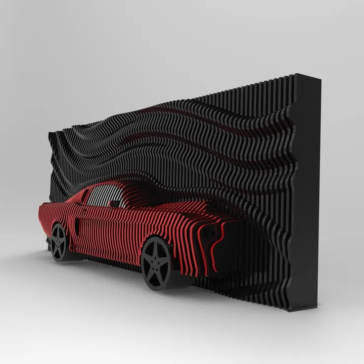 Linear Flute parametric wall design